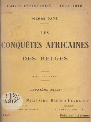 cover image of Les conquêtes africaines des Belges
